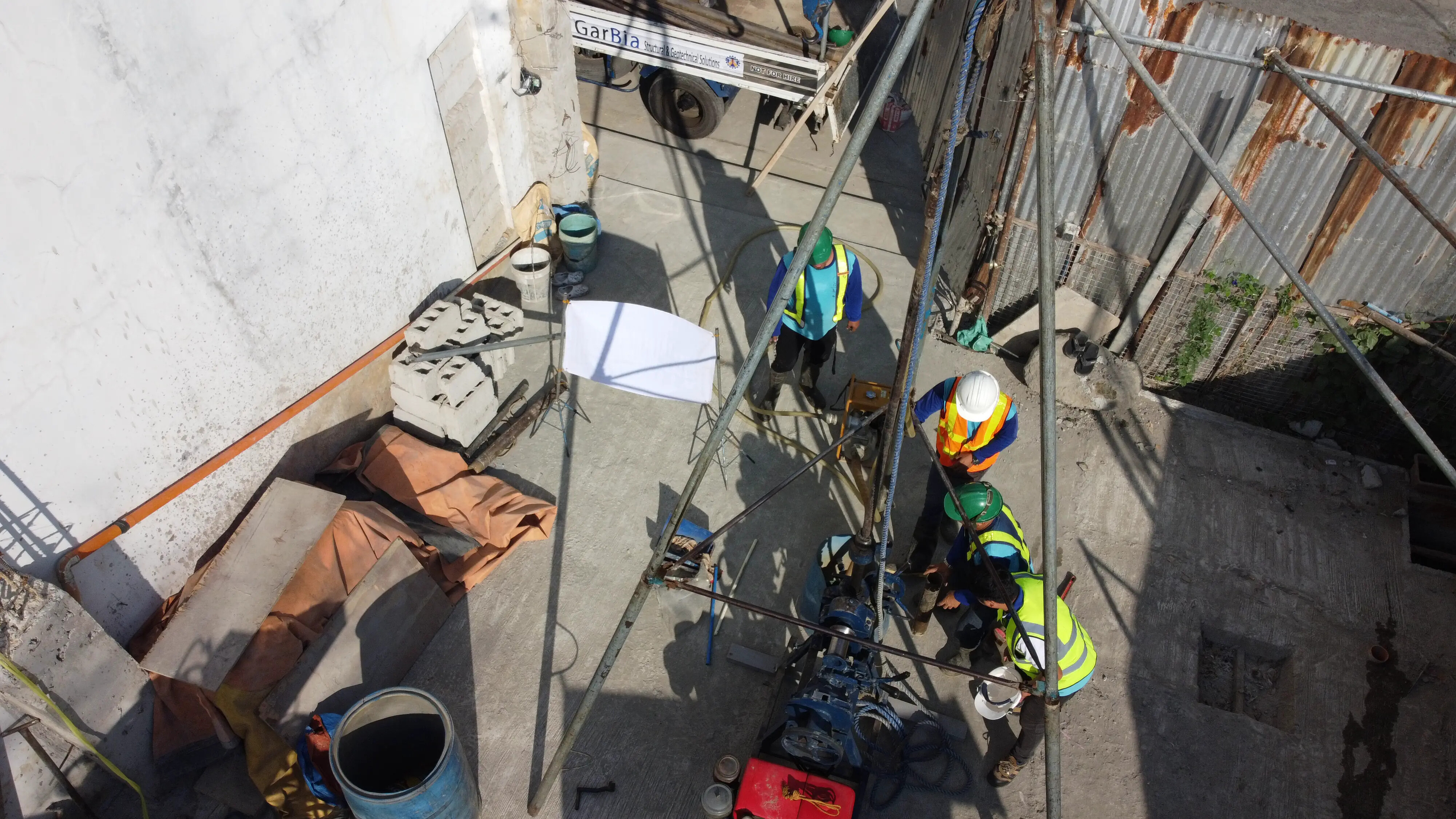 Geotechnical field work representing GarBia vision for quality infrastructure